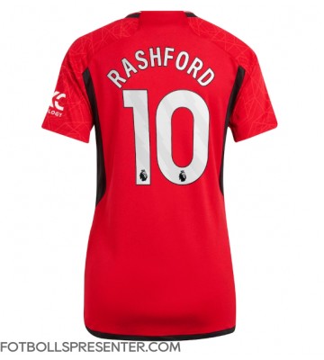 Manchester United Marcus Rashford #10 Hemma Matchtröja Dam 2023-24 Kortärmad